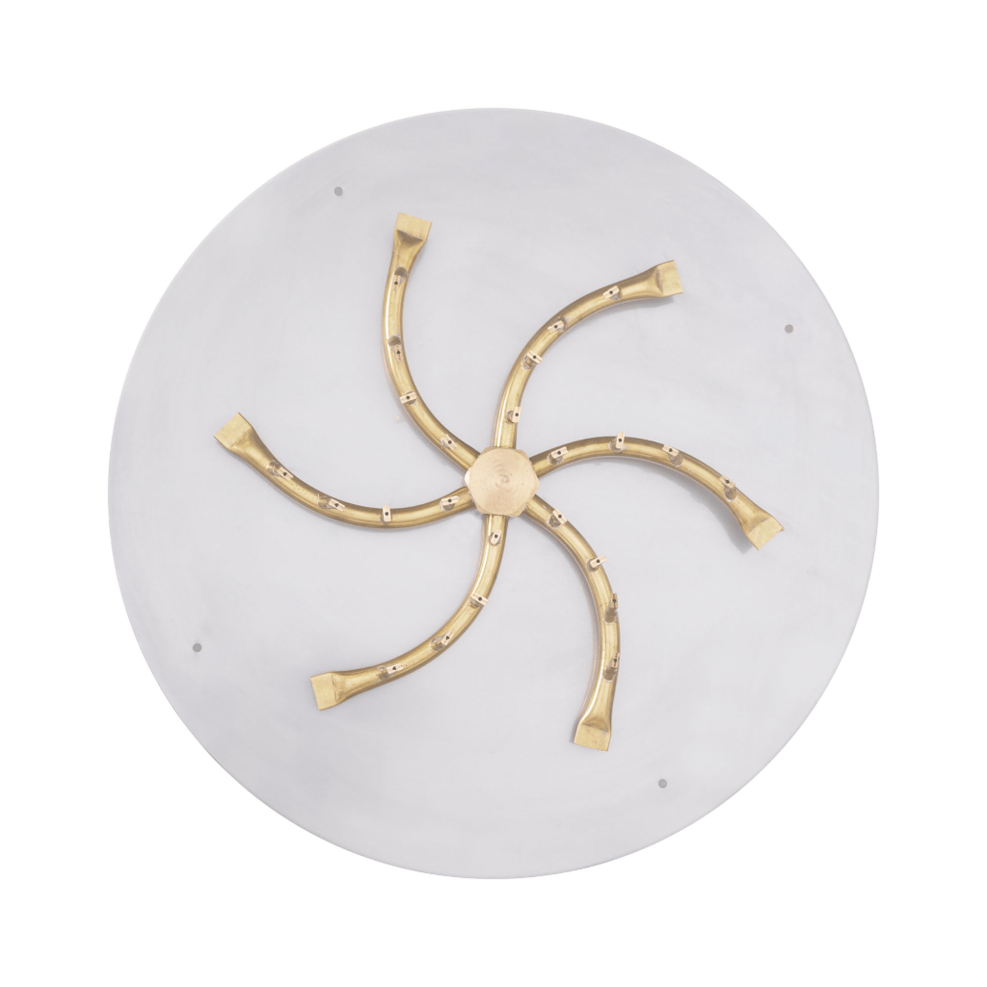 The Outdoor Plus Round Flat Pan With Brass Triple 'S' Bullet Burner