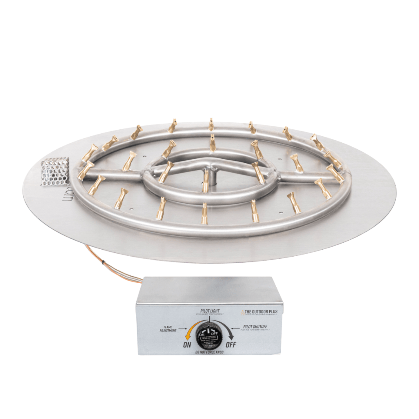 The Outdoor Plus Round Flat Pan With Stainless Steel Round Bullet Burner