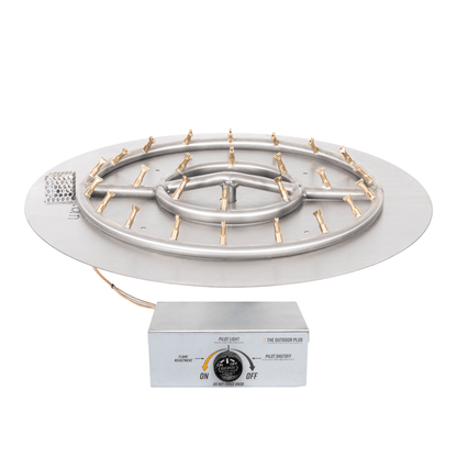 The Outdoor Plus Round Flat Pan With Stainless Steel Round Bullet Burner
