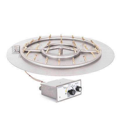 The Outdoor Plus Round Flat Pan With Stainless Steel Round Bullet Burner