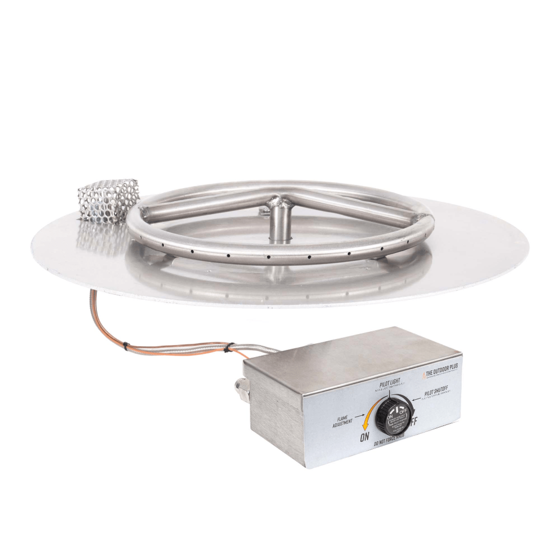The Outdoor Plus Round Flat Pan With Stainless Steel Round Burner