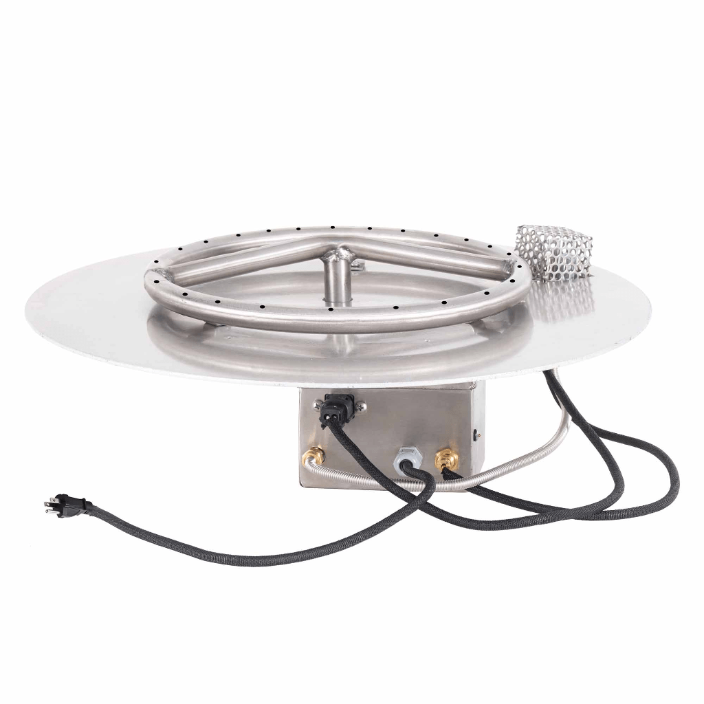 The Outdoor Plus Round Stainless Steel Burner With Round Flat Pan