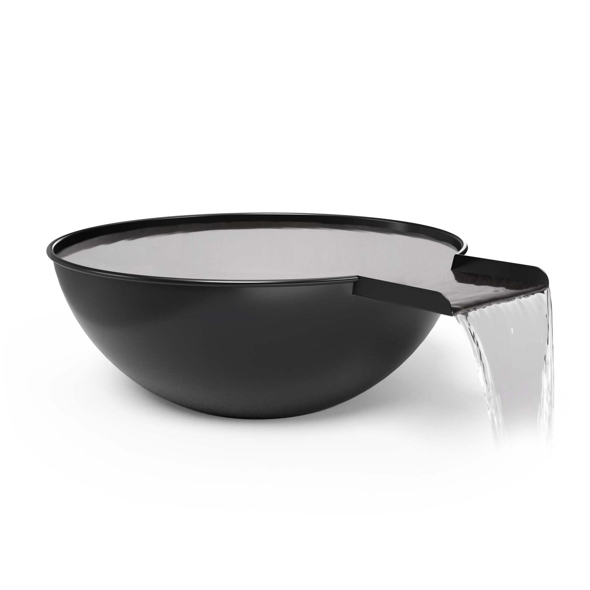 The Outdoor Plus Sedona 48" White Powder Coated Metal Planter & Water Bowl