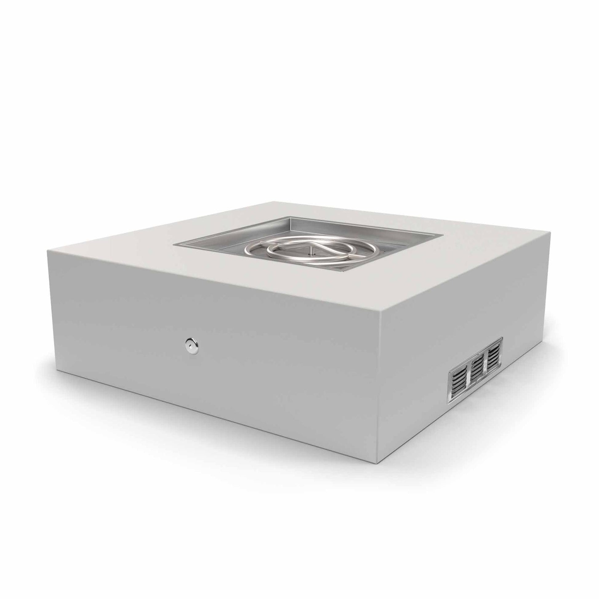 The Outdoor Plus Square 36" Hardieboard & Steel Frame Natural Gas Ready to Finish Fire Pit with 110V Electronic Ignition