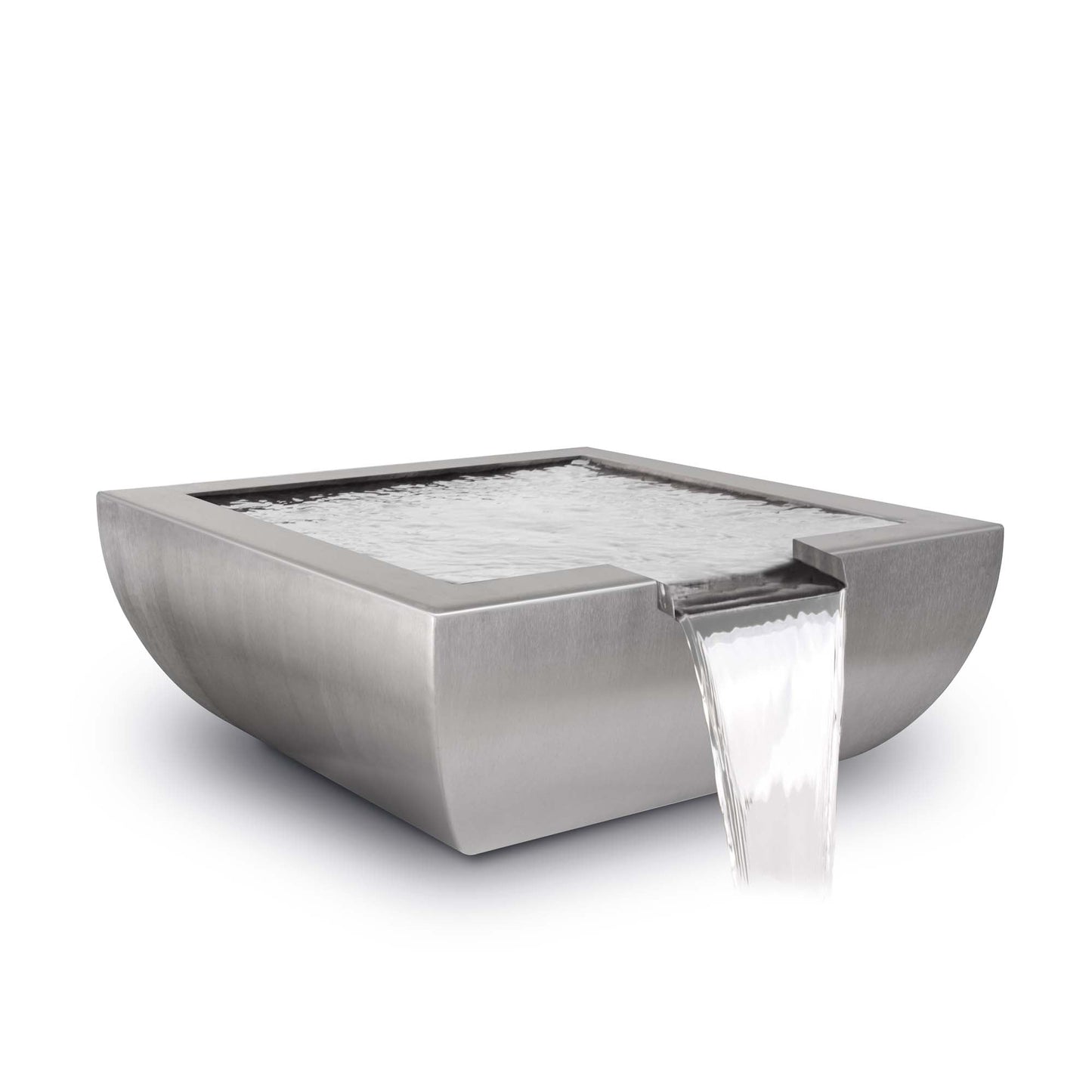 The Outdoor Plus Square Avalon 24" Copper Vein Powder Coated Water Bowl
