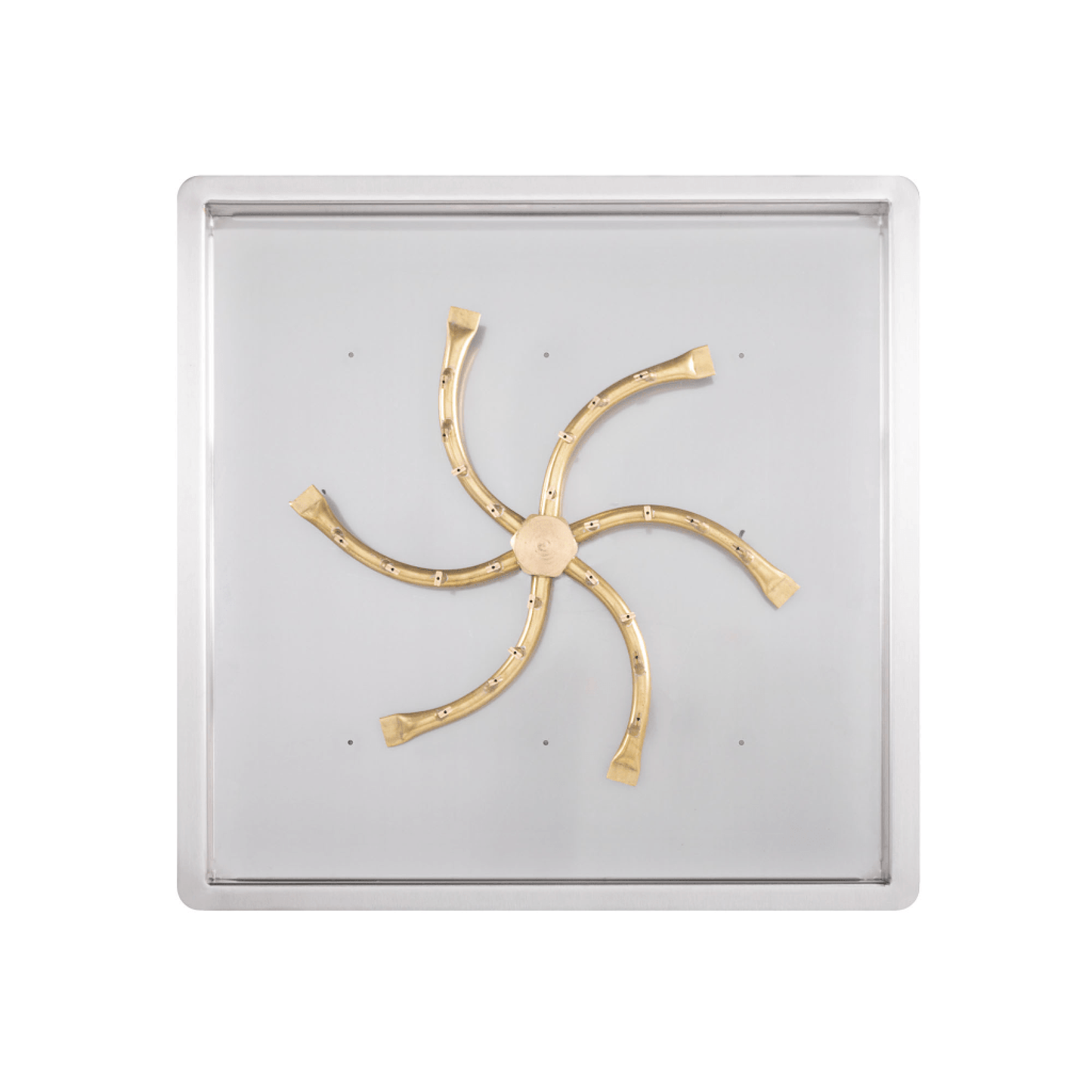 The Outdoor Plus Square Drop-in Pan With Brass Triple 'S' Bullet Burner