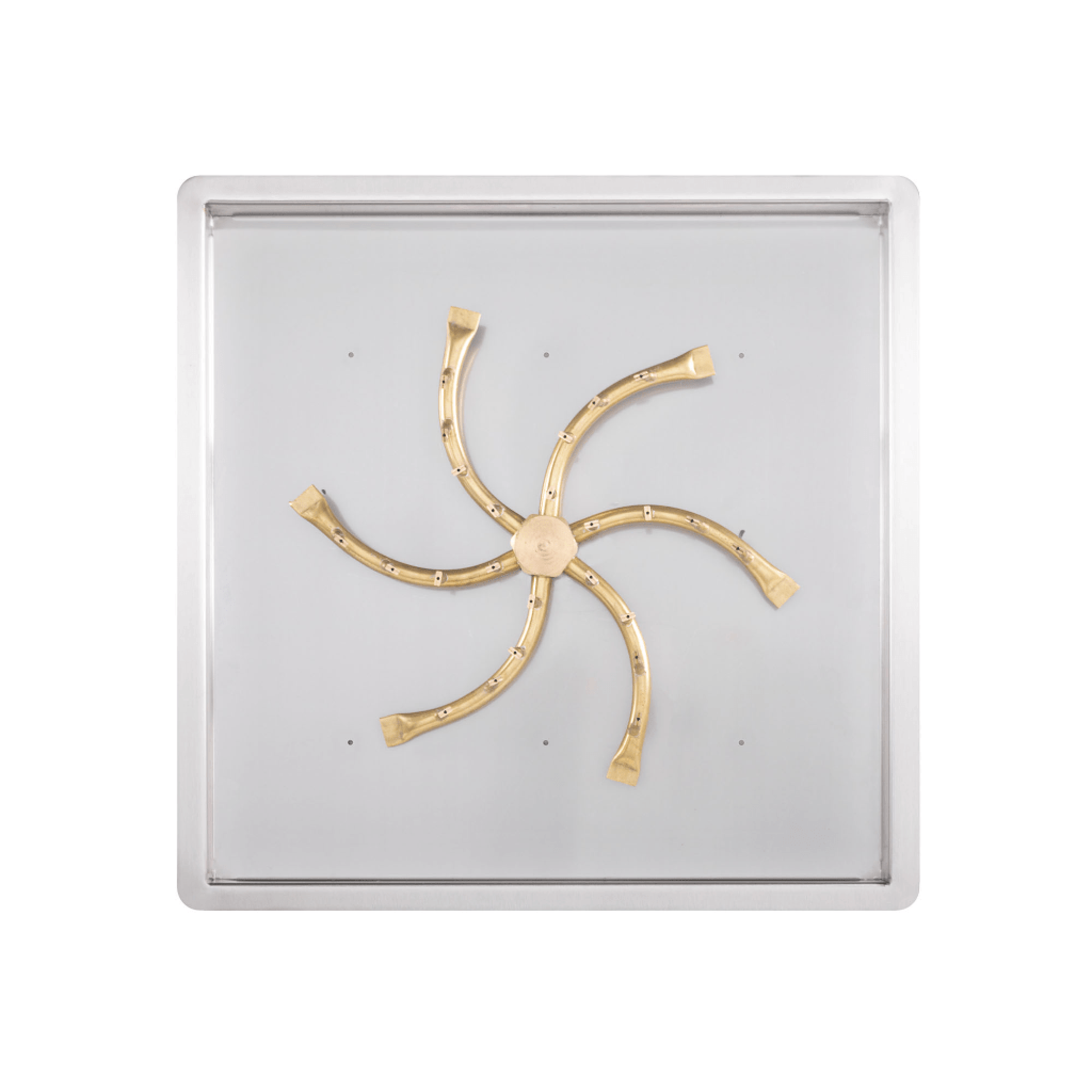 The Outdoor Plus Square Drop-in Pan With Brass Triple 'S' Bullet Burner
