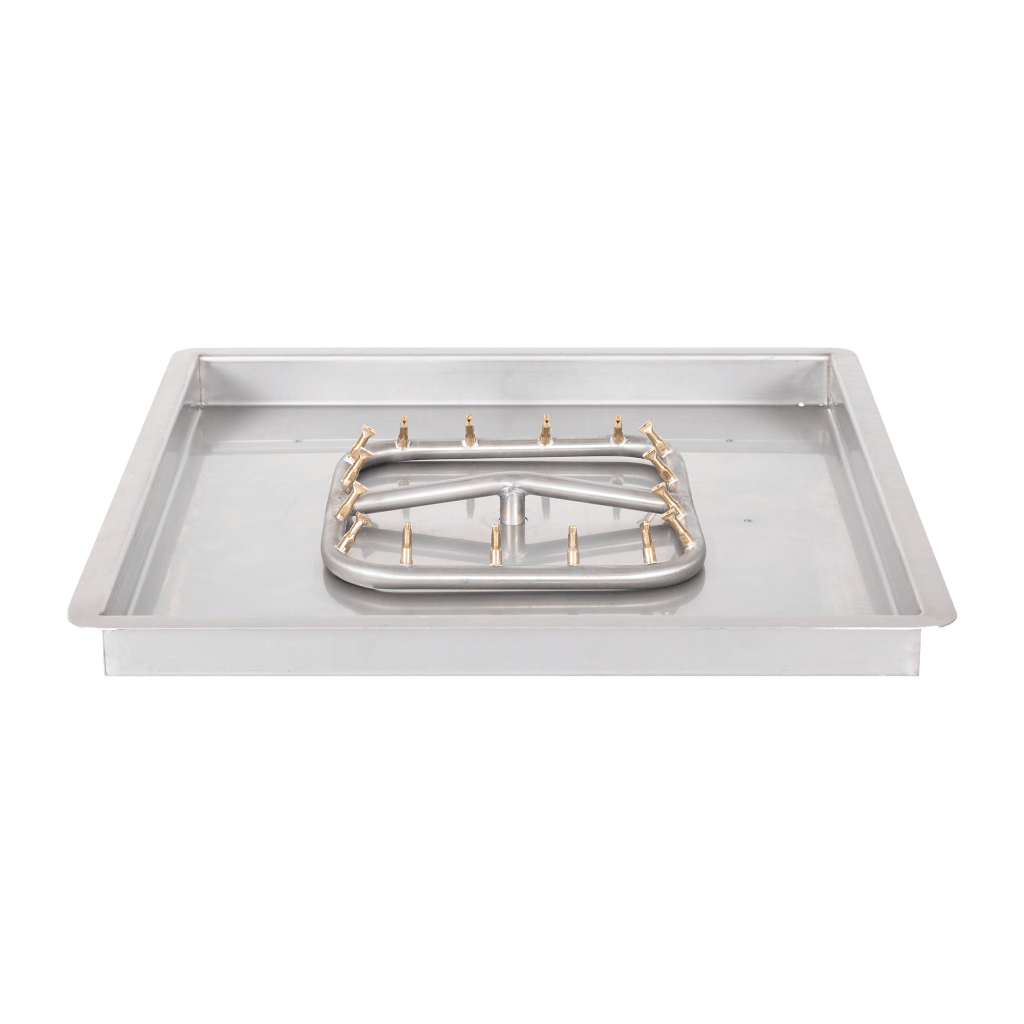 The Outdoor Plus Square Drop-in Pan With Stainless Steel Square Bullet Burner