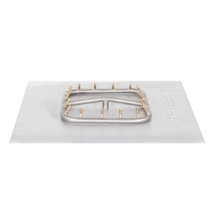 The Outdoor Plus Square Flat Pan With Stainless Steel Square Bullet Burner