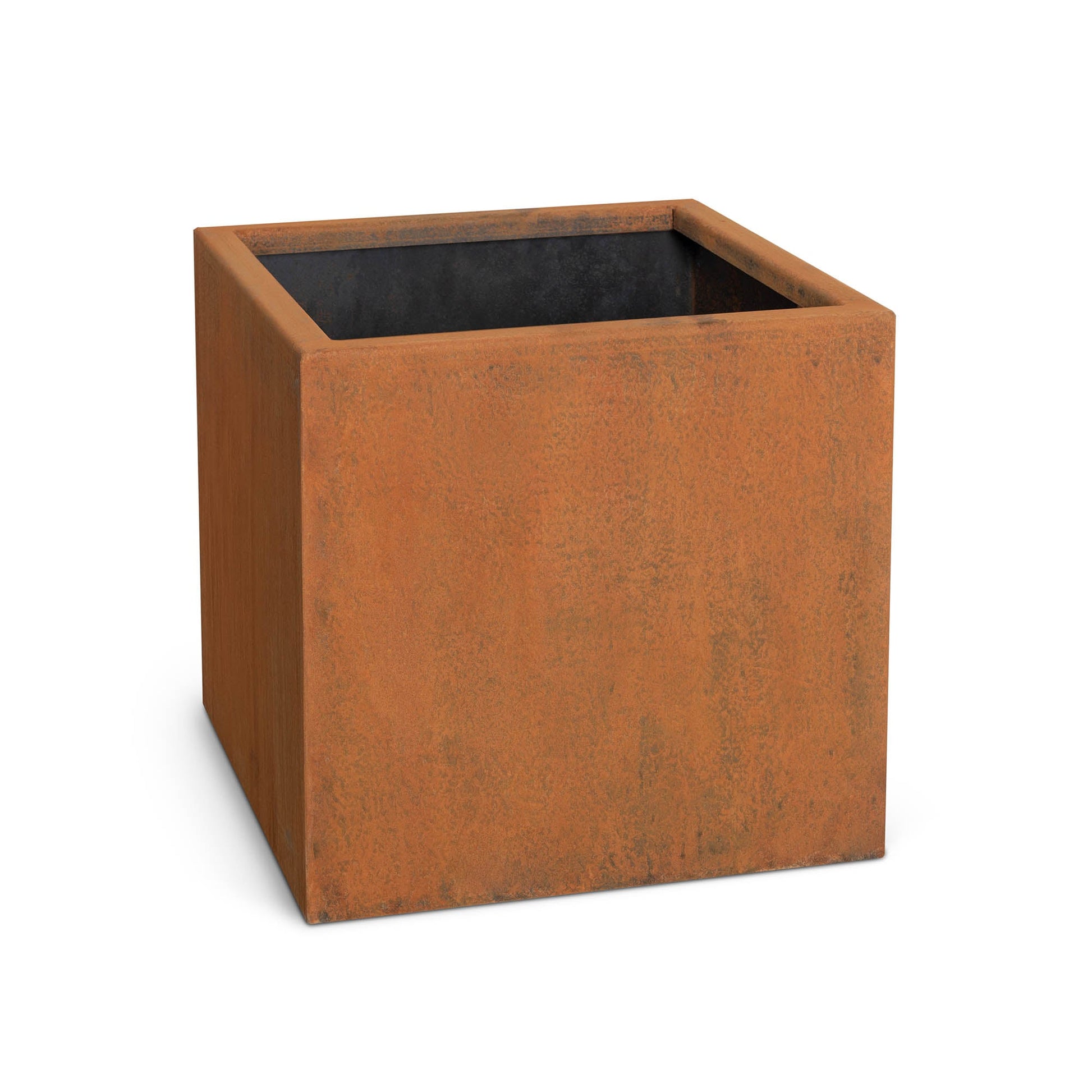 The Outdoor Plus Square Moderna 24" Corten Steel Planter