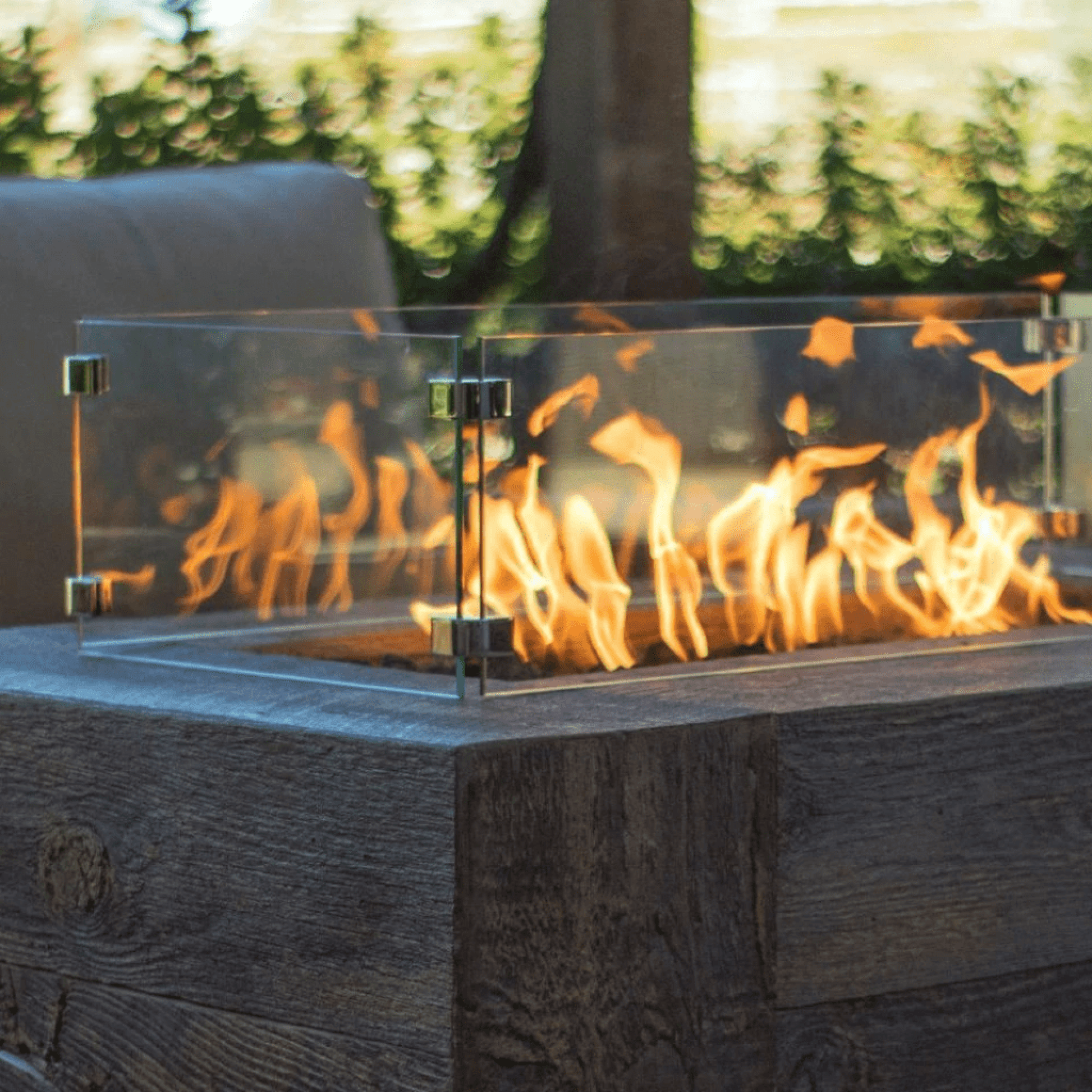 The Outdoor Plus Square Tempered Glass Wind Guard