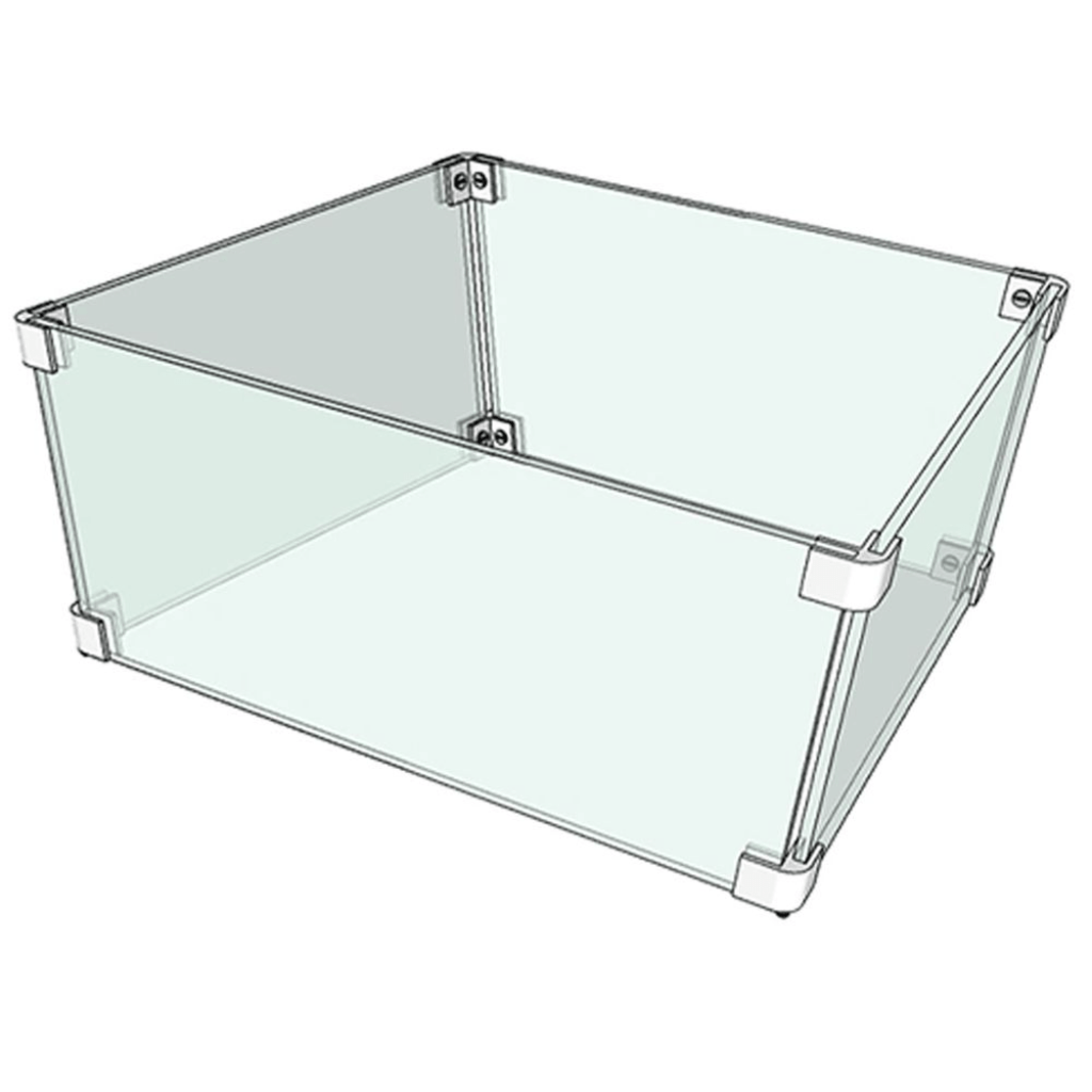 The Outdoor Plus Square Tempered Glass Wind Guard