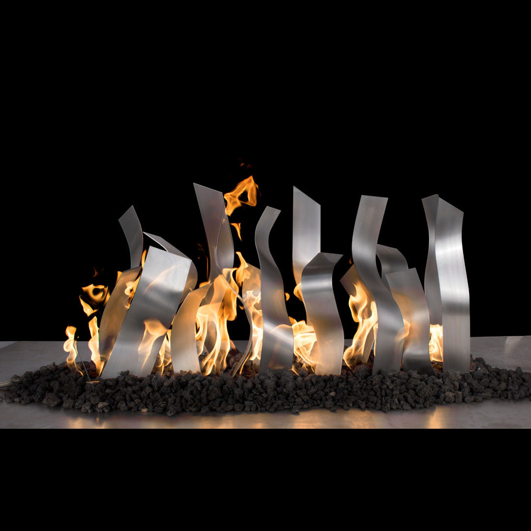 The Outdoor Plus Tangled 24" Stainless Steel Fireplace Waves Ornament