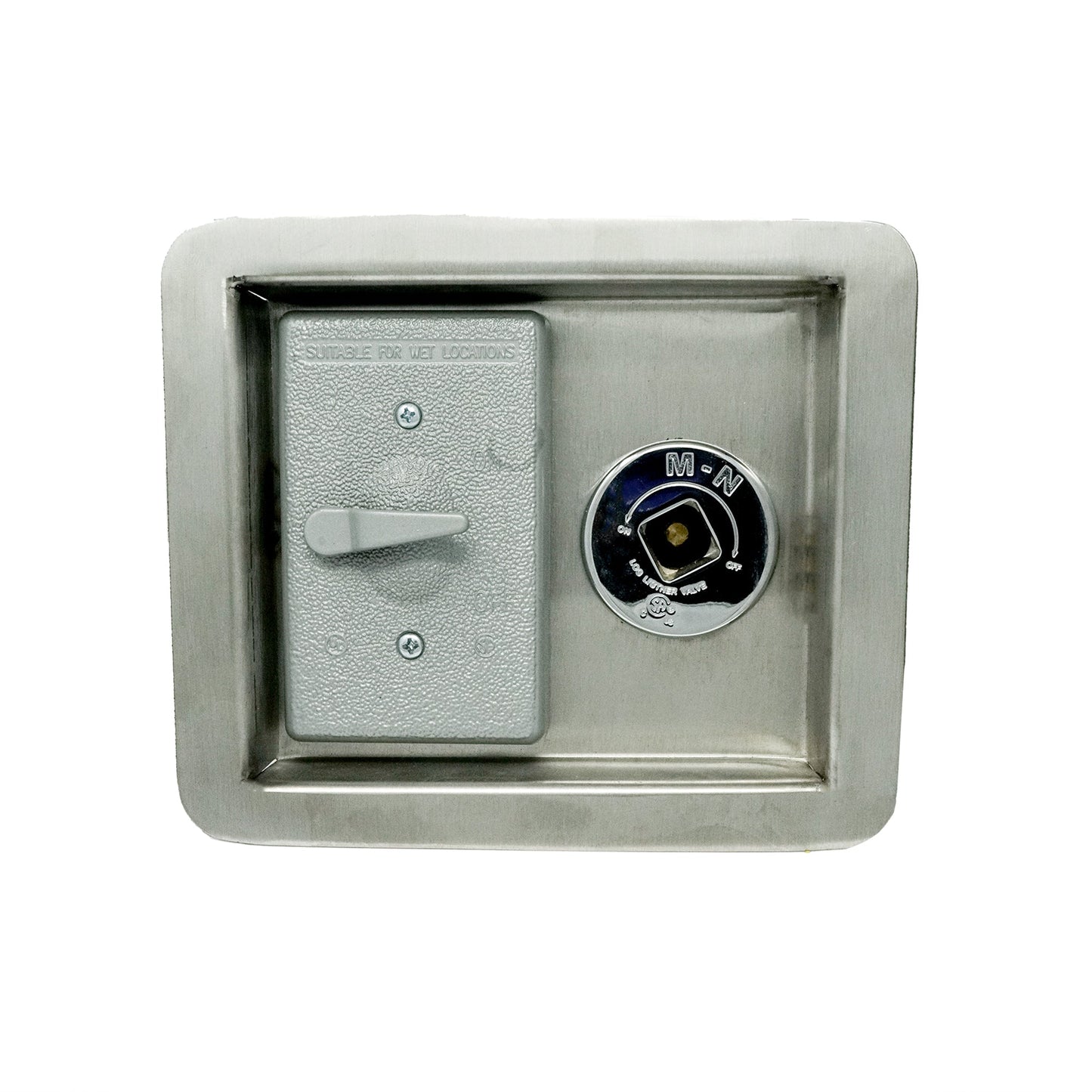 The Outdoor Plus Weatherproof On/Off Switch With Key Valve - Recessed Panel