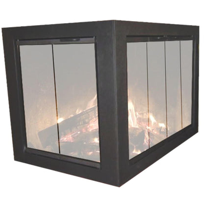 Thermo-Rite Classic Corner Unit Custom Glass Fireplace Door