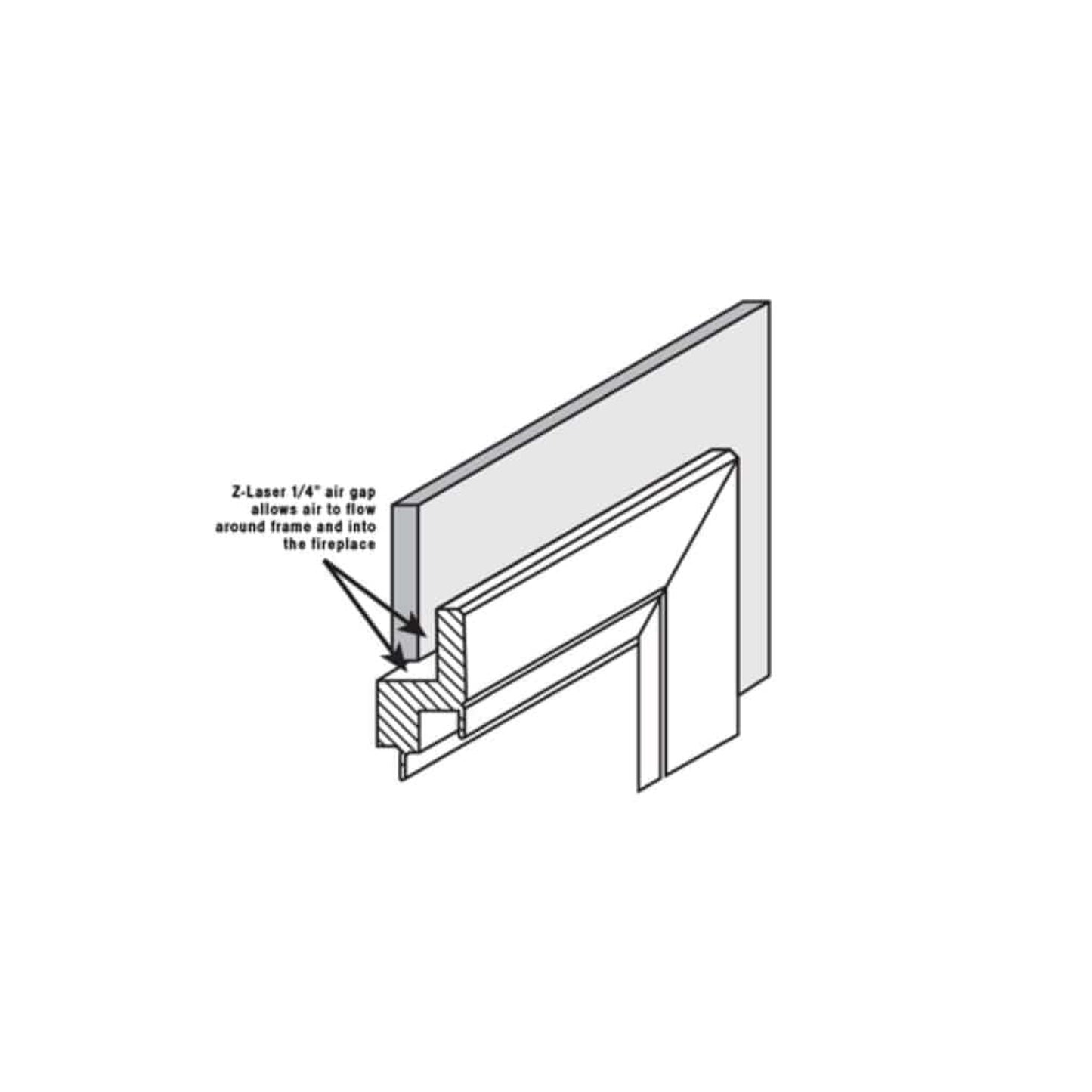 Thermo-Rite Z-Laser Zero Clearance Custom Glass Fireplace Door