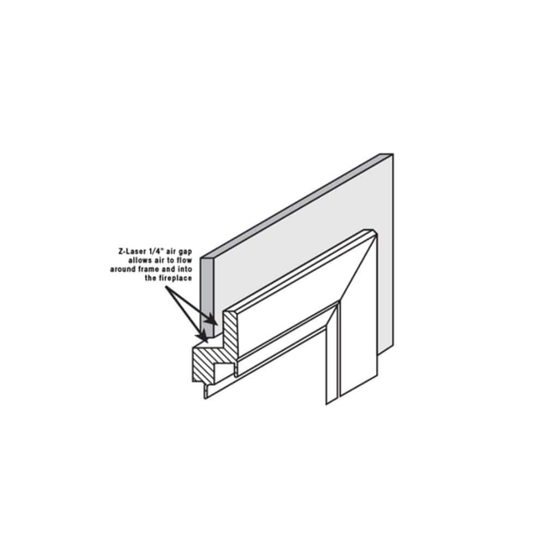 Thermo-Rite Z-Laser Zero Clearance Custom Glass Fireplace Door