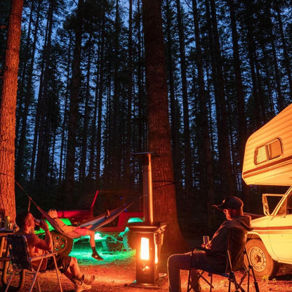 Timber Stoves Lil' Timber 84" Stainless Steel Wood Pellet Patio Heater