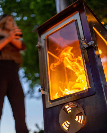 Timber Stoves Revere 84" Stainless Steel Wood Pellet Patio Heater