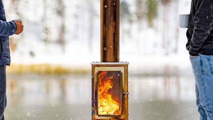 Timber Stoves Revere 84" Stainless Steel Wood Pellet Patio Heater