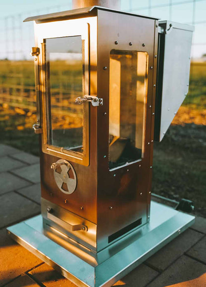 Timber Stoves Revere 84" Stainless Steel Wood Pellet Patio Heater