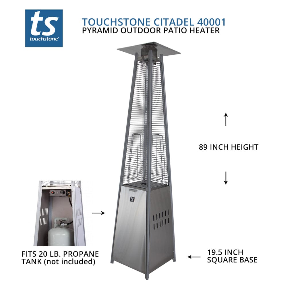 Touchstone 89" Citadel Pyramid Outdoor Propane Gas Patio Heater