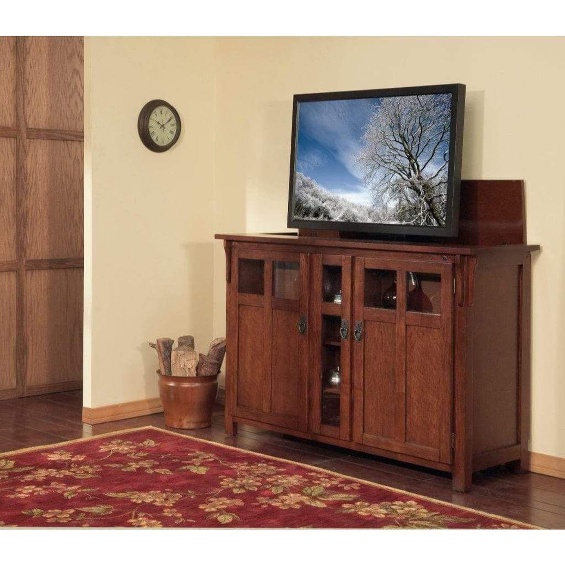 Touchstone Bungalow Smart TV Lift Cabinet for 60" Flat Screen TVs With Whisper Lift II Pro w/Swivel