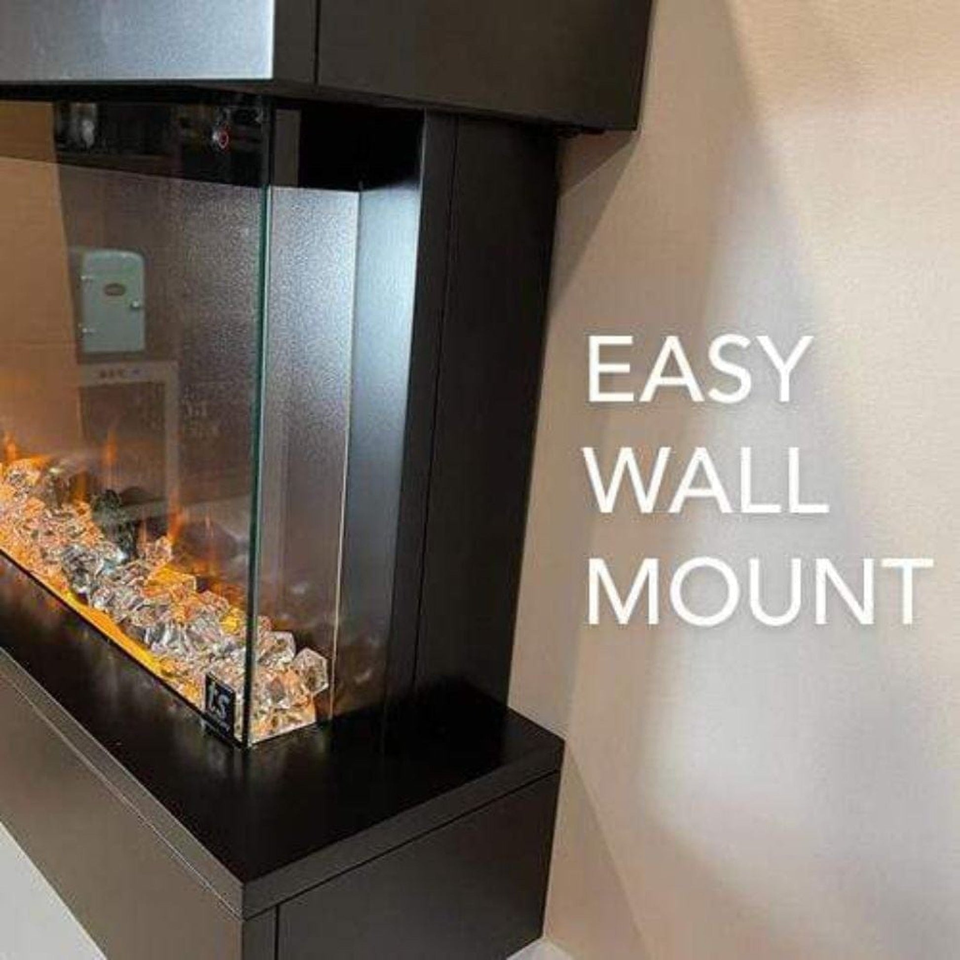 Touchstone Chesmont 50" Wall Mount 3-Sided Smart Electric Fireplace (Alexa/Google Compatible)