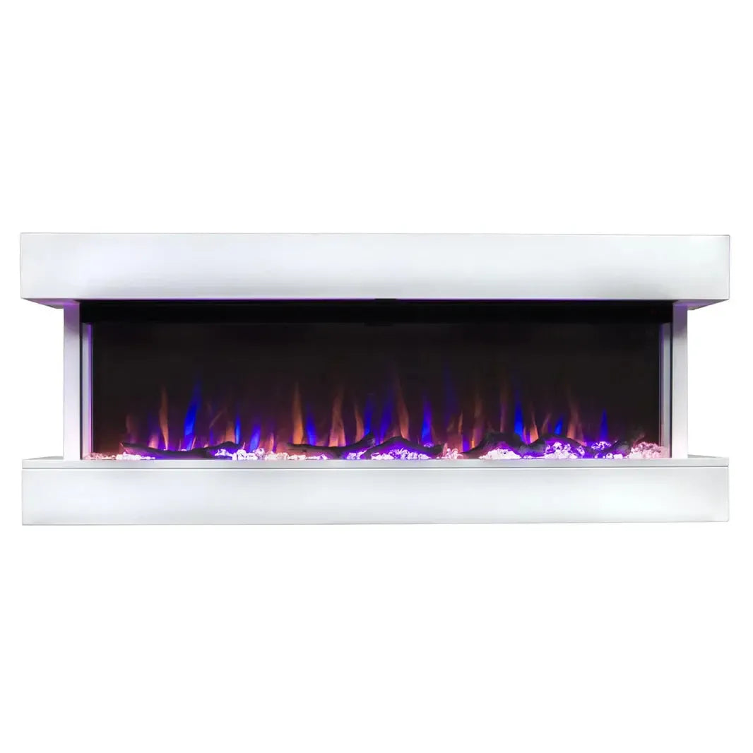 Touchstone Chesmont 50" White Wall Mount Electric Fireplace - Thumbnail 4