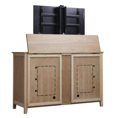 Touchstone Claymont Unfinished TV Lift Cabinet for 65" Flat screen TVs With Whisper Lift II Pro