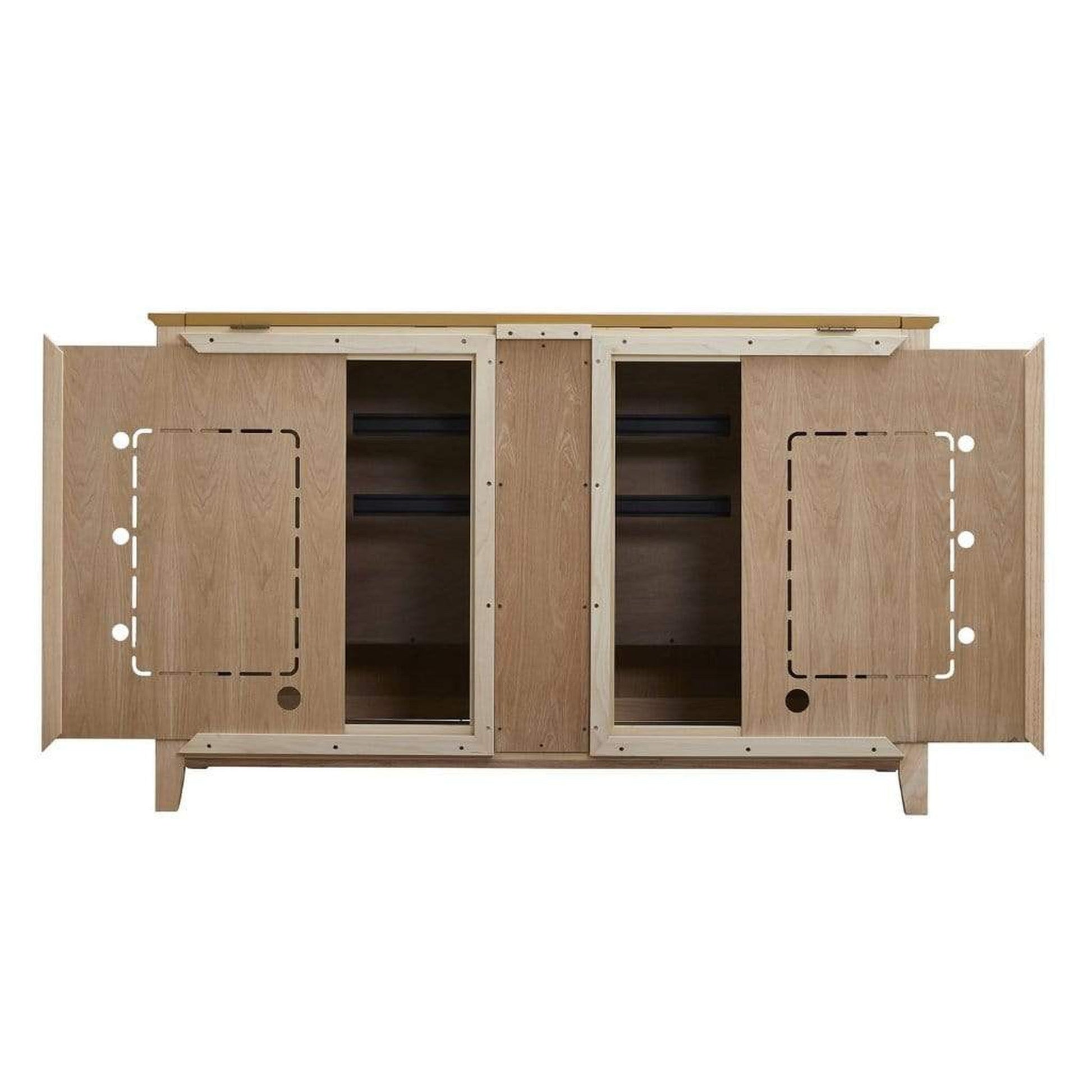 Touchstone Claymont Unfinished TV Lift Cabinet for 65" Flat screen TVs With Whisper Lift II Pro