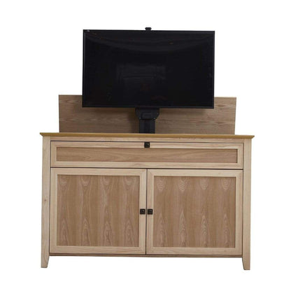 Touchstone Claymont Unfinished TV Lift Cabinet for 65" Flat screen TVs With Whisper Lift II Pro