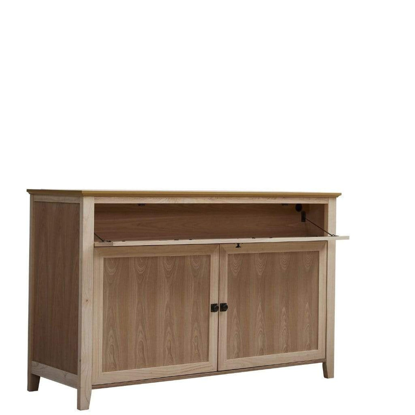 Touchstone Claymont Unfinished TV Lift Cabinet for 65" Flat screen TVs With Whisper Lift II Pro