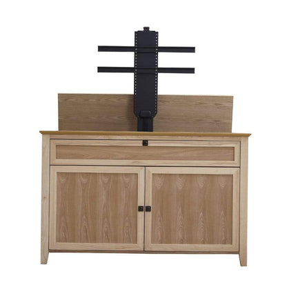 Touchstone Claymont Unfinished TV Lift Cabinet for 65" Flat screen TVs With Whisper Lift II Pro