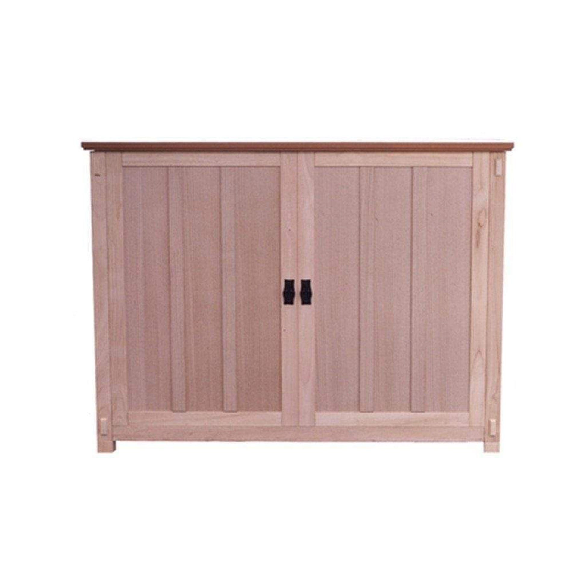 Touchstone Elevat Oak Unfinished Unfinished Mission Style Smart TV Lift Cabinet for 50" Flat Screen TVs With SRV TV Lift w/Swivel