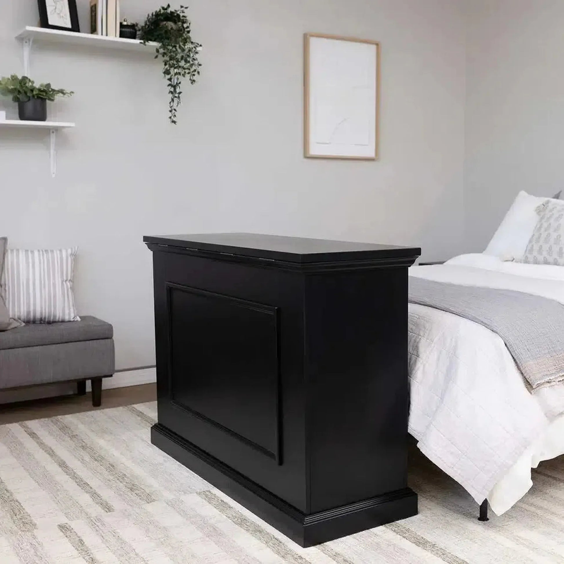 Touchstone Elevate Black Smart TV Lift Cabinet for 50" Flat Screen TVs With SRV Smart WiFi Lift