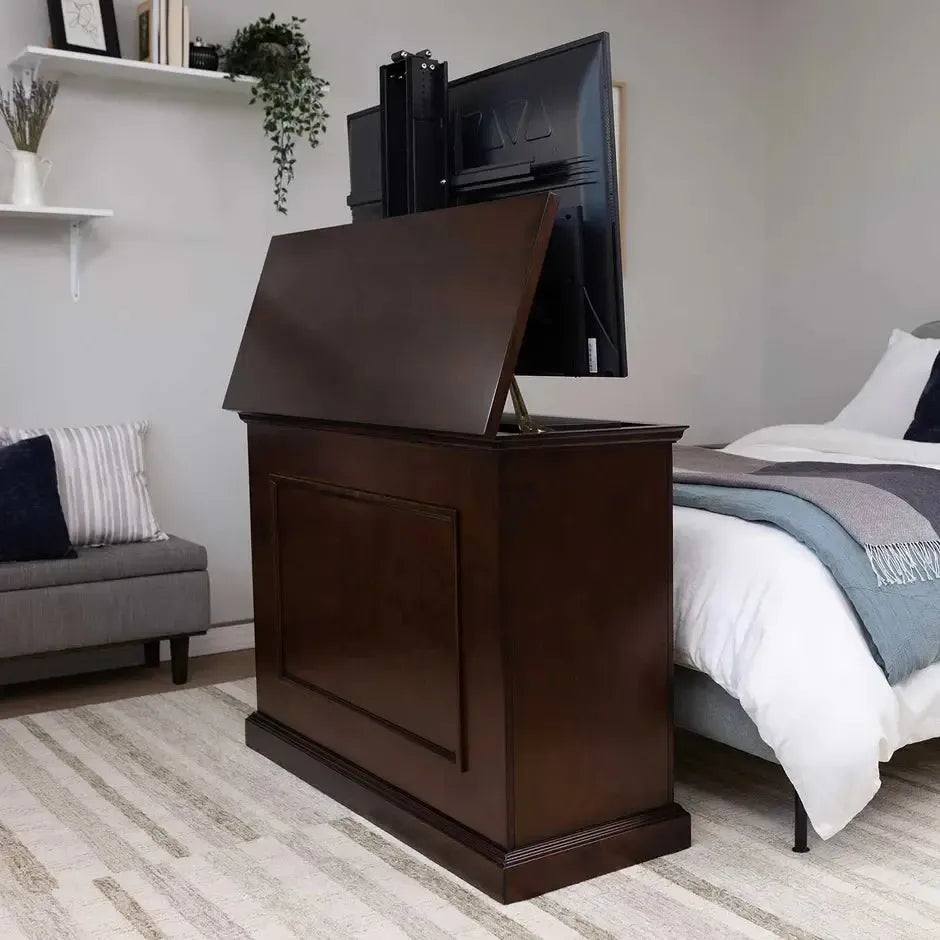 Touchstone Elevate Espresso Smart TV Lift Cabinet for 50" Flat Screen TVs With SRV Smart WiFi Lift w/Swivel