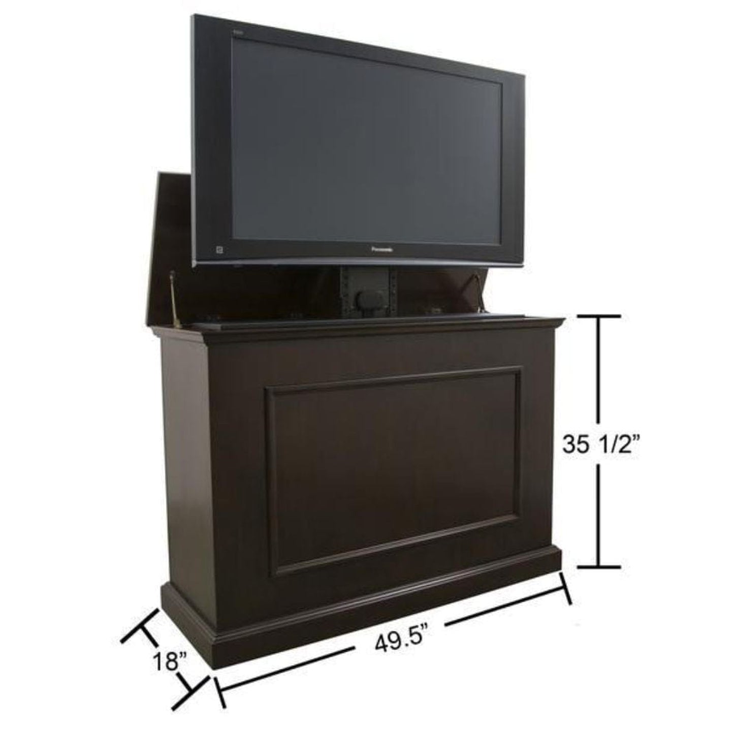 Touchstone Elevate Espresso Smart TV Lift Cabinet for 50" Flat Screen TVs With SRV Smart WiFi Lift w/Swivel