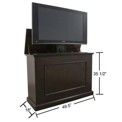 Touchstone Elevate Espresso Smart TV Lift Cabinet for 50" Flat Screen TVs With SRV Smart WiFi Lift w/Swivel