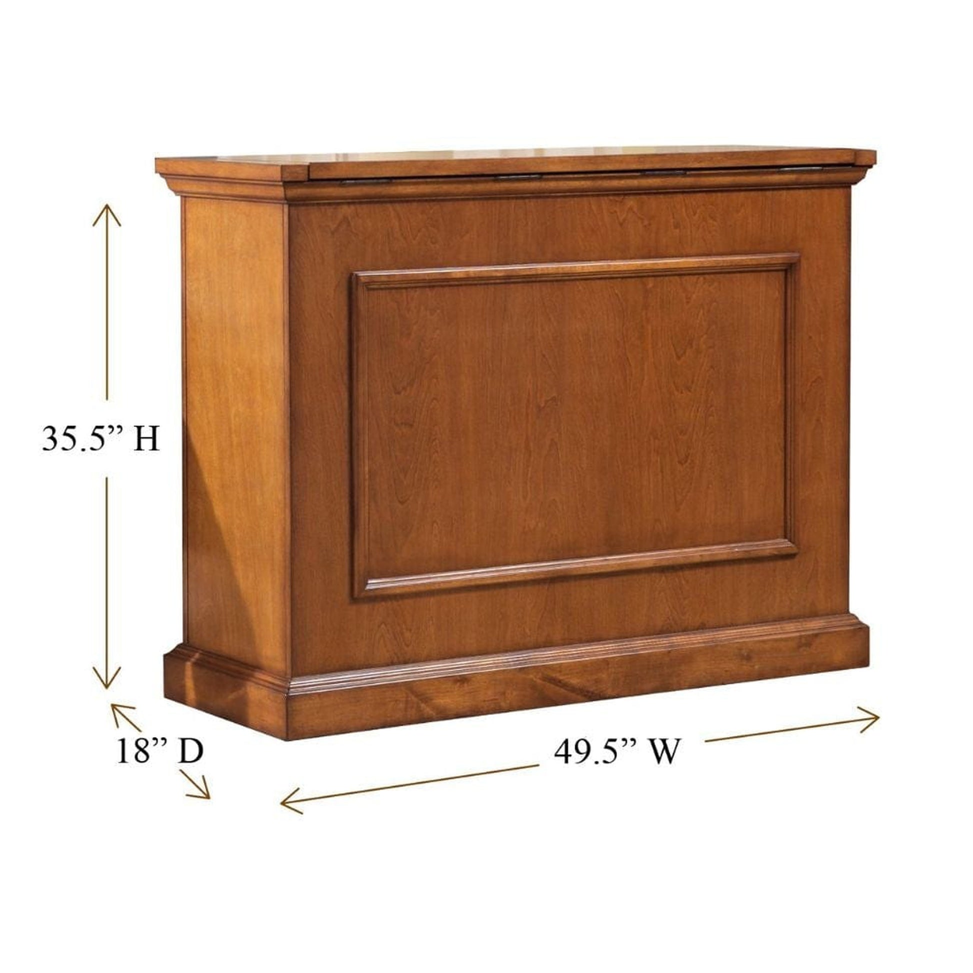 Touchstone Elevate Honey Oak Smart TV Lift Cabinet for 50" Flat Screen TVs With SRV Smart WiFi Lift w/Swivel