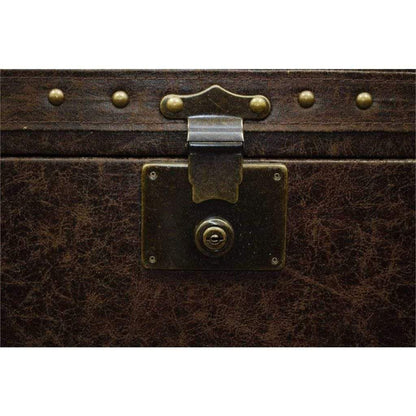 Touchstone Elevate Leather Vintage Trunk Smart TV Lift Cabinet for 48" Flat Screen TVs With SRV Smart WiFi Lift w/Swivel