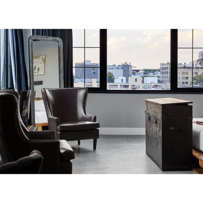 Touchstone Elevate Leather Vintage Trunk Smart TV Lift Cabinet for 48" Flat Screen TVs With SRV Smart WiFi Lift w/Swivel