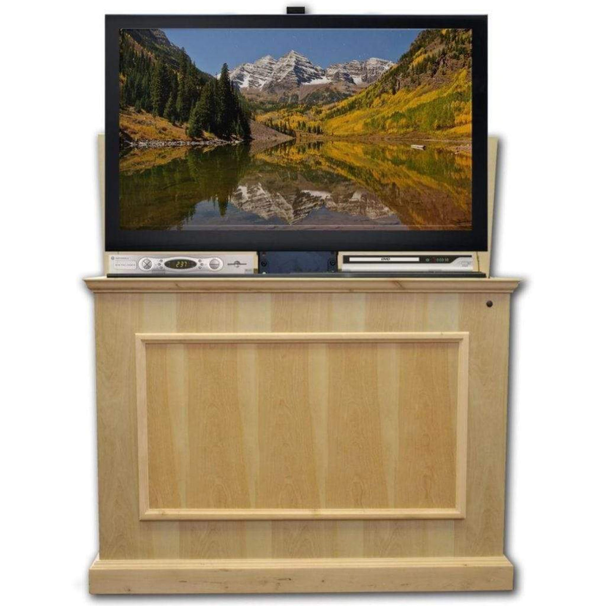 Touchstone Elevate Unfinished Smart TV Lift Cabinet for 50" Flat Screen TVs With SRV Smart WiFi Lift w/Swivel