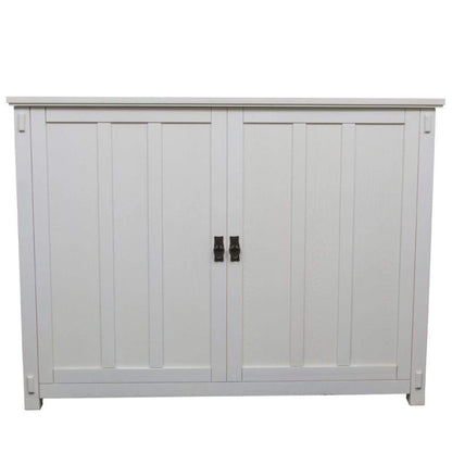 Touchstone Elevate White Mission Style Smart TV Lift Cabinet for 50" Flat Screen TVs With SRV TV Lift w/Swivel