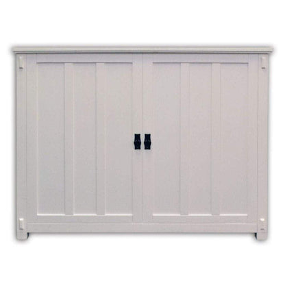 Touchstone Elevate White Mission Style Smart TV Lift Cabinet for 50" Flat Screen TVs With SRV TV Lift w/Swivel