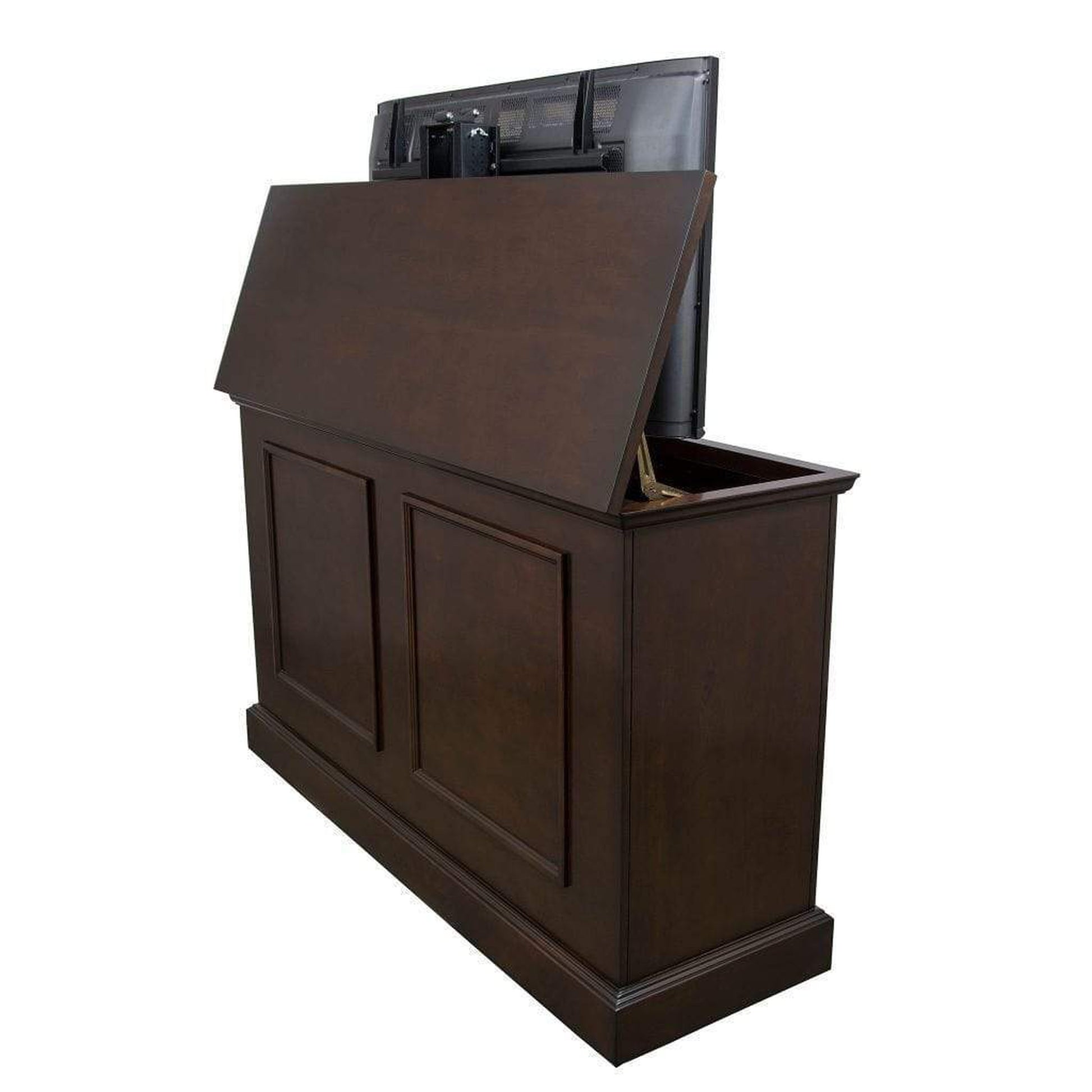 Touchstone Grand Elevate Espresso Smart TV Lift Cabinet for 65" Flat Screen TVs With Whisper Lift II Pro w/Swivel