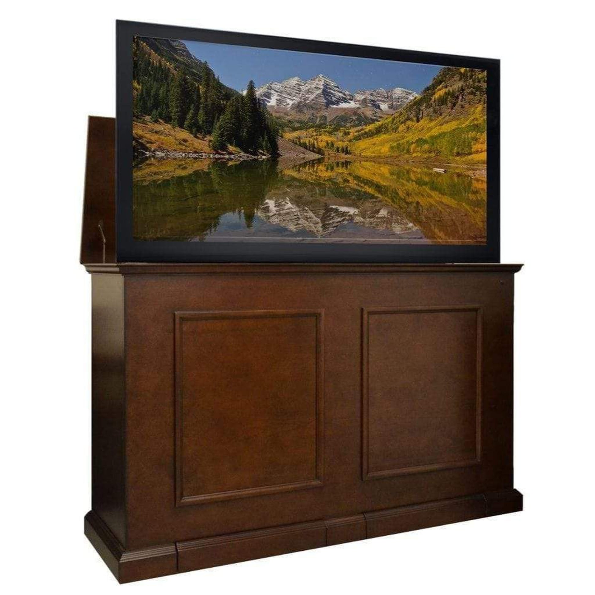 Touchstone Grand Elevate Espresso Smart TV Lift Cabinet for 65" Flat Screen TVs With Whisper Lift II Pro w/Swivel