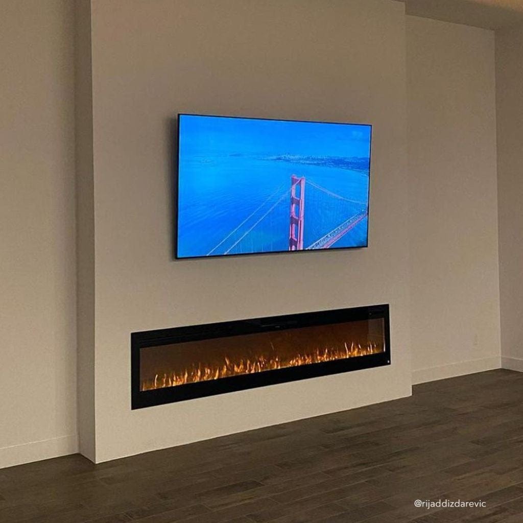 Touchstone Sideline 100" Recessed Electric Fireplace
