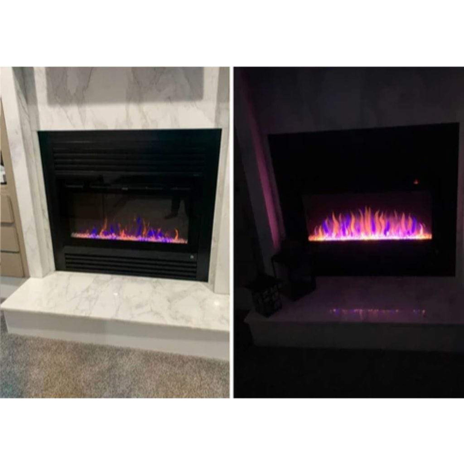 Touchstone Sideline 36" Vent-Free Recessed Smart Electric Fireplace