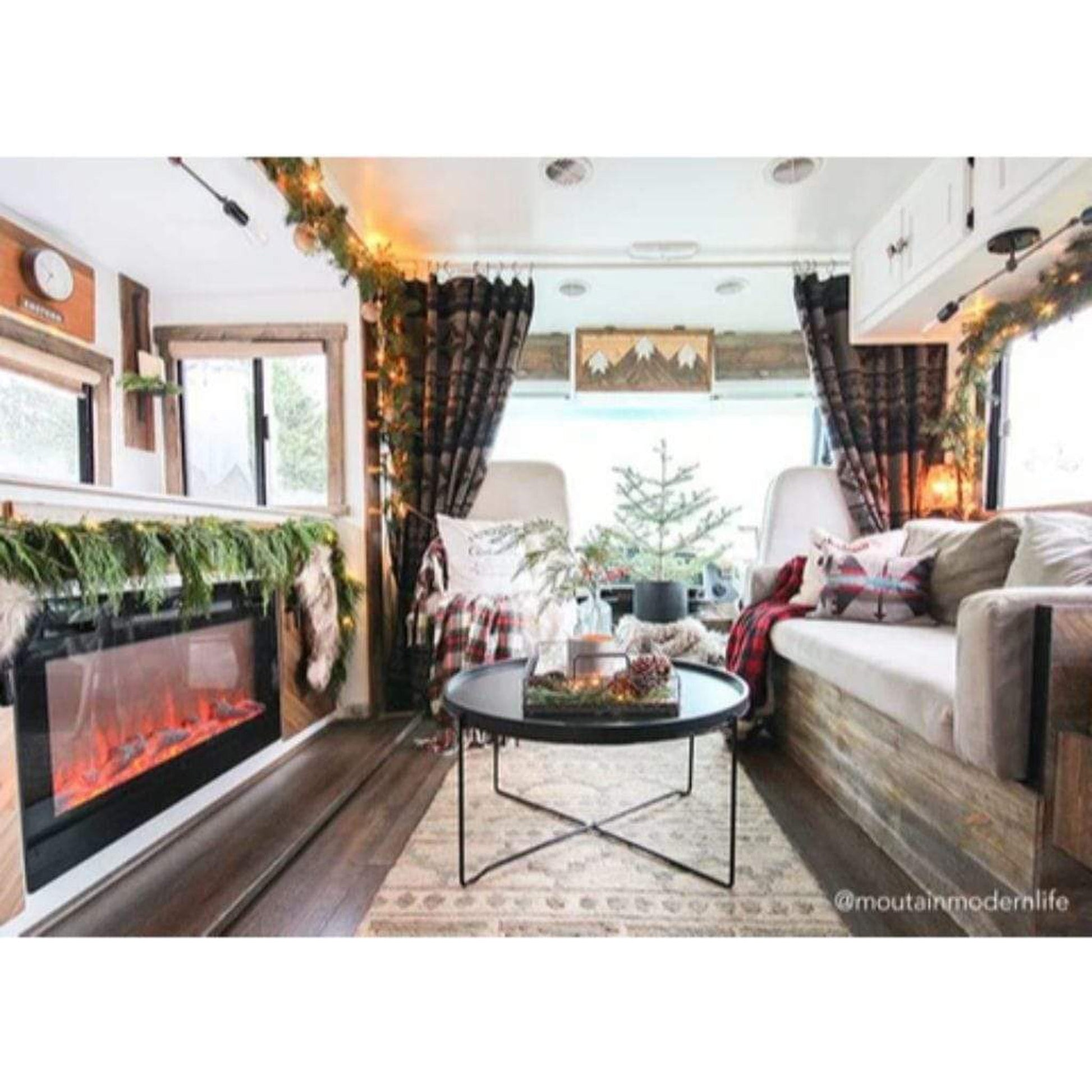 Touchstone Sideline 36" Vent-Free Recessed Smart Electric Fireplace